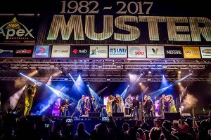 Night performance on stage at 2017 Gympie Music Muster