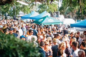 Noosa Craft Beer Festival crowds and tents